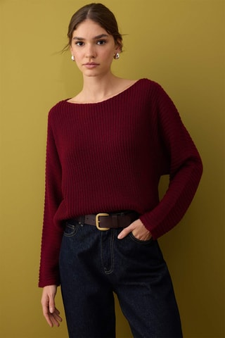 Camisola oversize - Bordô