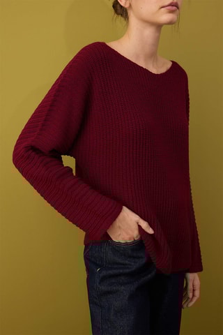 Camisola oversize - Bordô