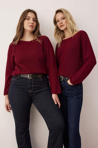 Camisola oversize - Bordô