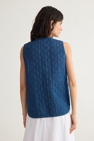 Colete regular de ganga - Azul