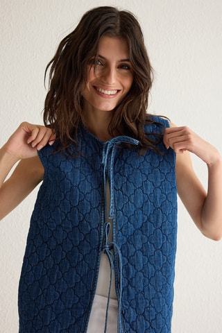 Colete regular de ganga - Azul