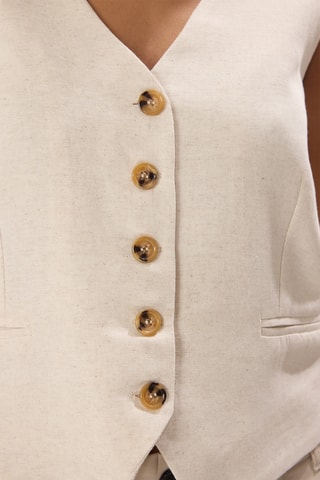 Colete de fato regular - Bege