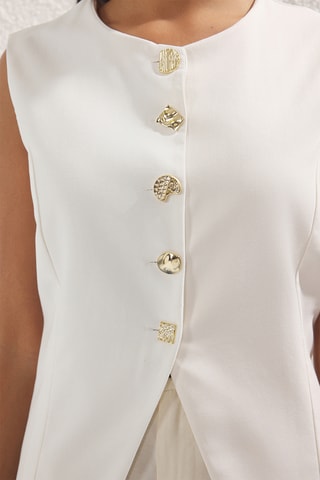 Colete regular - Branco