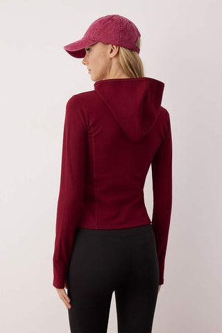 Casaco com capuz - Bordô