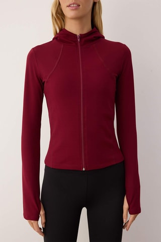 Casaco com capuz - Bordô