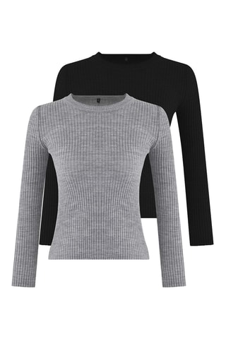 2 camisolas - Preto e cinzento