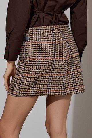 Minissaia em lã - Castanho