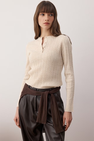 2 camisolas regular - Azul-marinho e bege