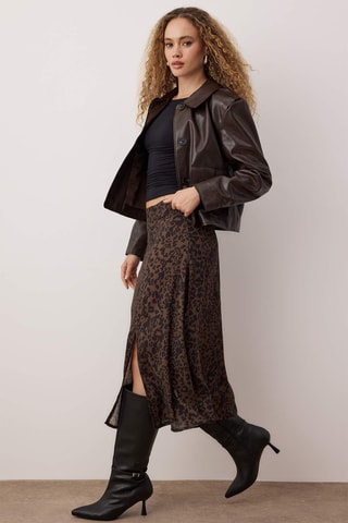 Saia midi - Castanho