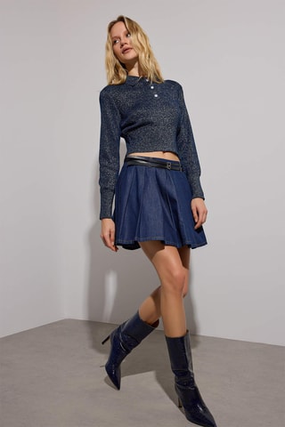 Saia estilo patinadora - Azul-escuro