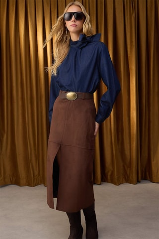 Saia comprida - Castanho