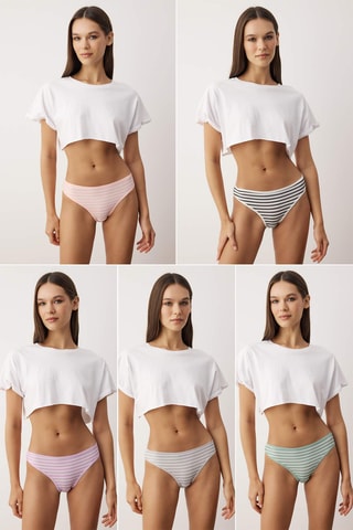 5 cuecas - Rosa e preto