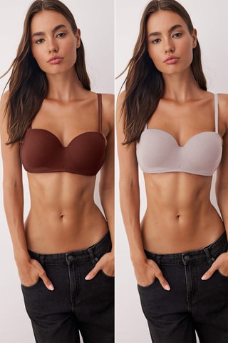 2 soutiens - Castanho e bege