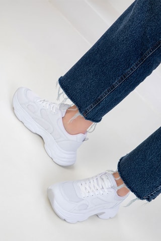 Sapatilhas com plataforma - Branco