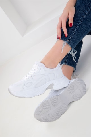 Sapatilhas com plataforma - Branco