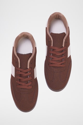 Sapatilhas em nobuck - Castanho