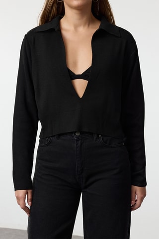 Camisola regular - Preto