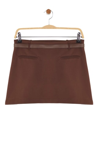 Saia-calção - Castanho