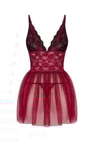 Babydoll e string - Bordô