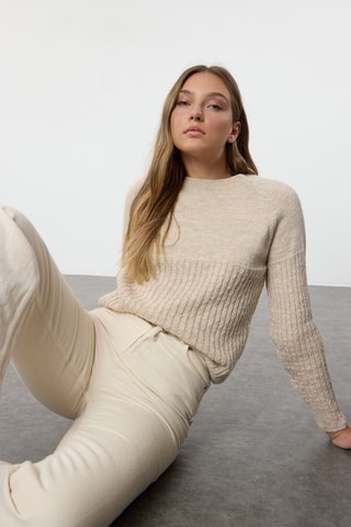 Camisola regular - Bege