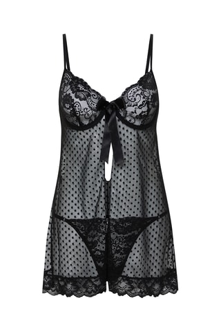 Babydoll e string - Preto