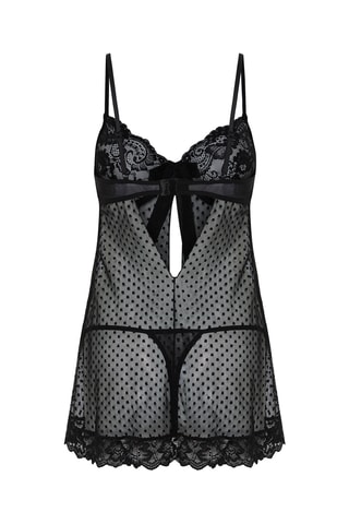 Babydoll e string - Preto