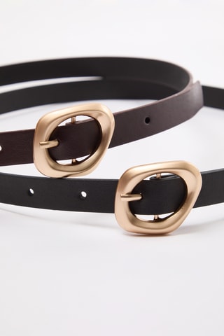 2 cintos - Preto e castanho