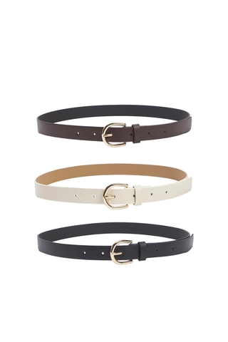 3 cintos - Castanho e preto