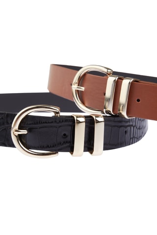 2 cintos - Preto e castanho