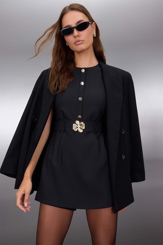 Macacão curto - Preto