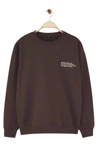 Sweat oversize - Castanho