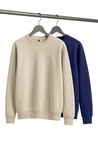 2 sweats oversize - Bege