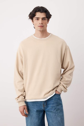 2 sweats oversize - Bege