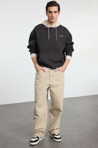 Sweat oversize - Cinzento-escuro