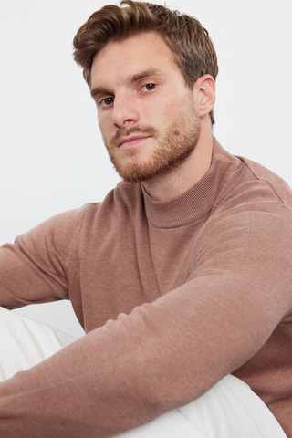 Camisola slim - Castanho