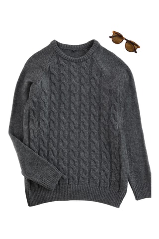 Camisola slim - Cinzento-escuro mesclado