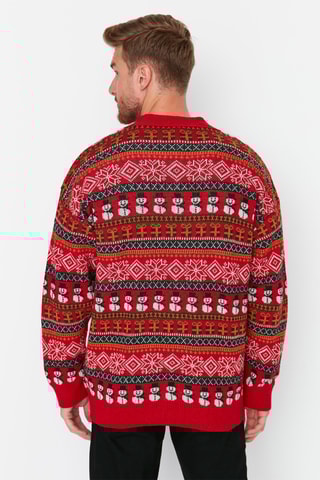 Casaco de malha regular - Vermelho