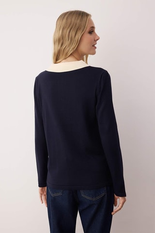 Camisola regular - Azul-marinho