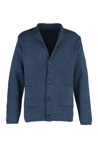 Casaco de malha regular - Azul