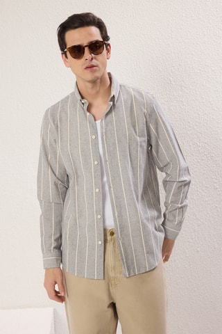 Camisa regular - Azul-marinho