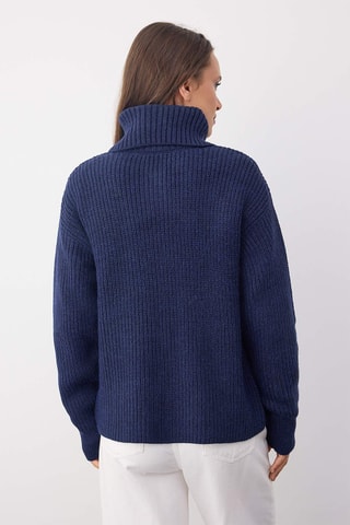 Camisola regular - Azul-marinho