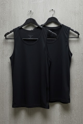 2 camisolas de alças - Preto