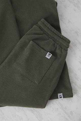 T-shirt oversize e calças de treino - Caqui