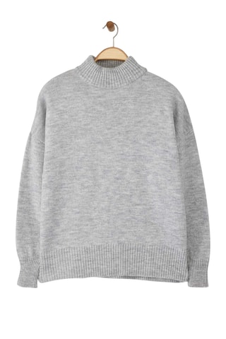 Camisola oversize - Cinzento-claro