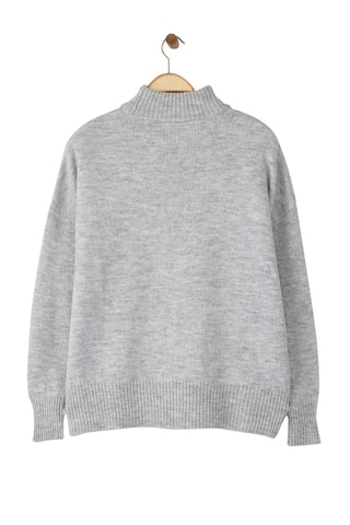 Camisola oversize - Cinzento-claro