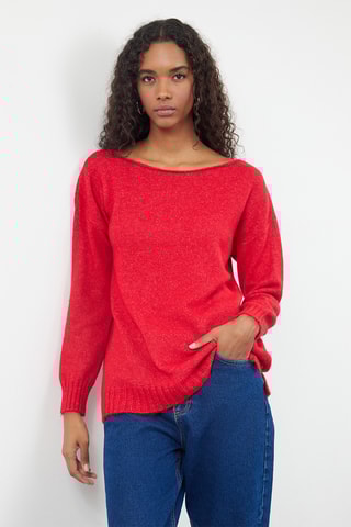 Camisola oversize - Vermelho