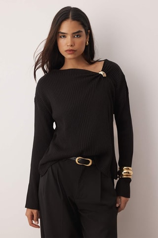 Camisola regular - Preto