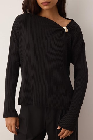 Camisola regular - Preto