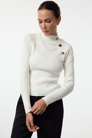 Camisola slim - Branco