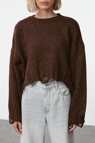 Camisola oversize - Castanho